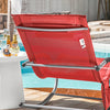 Sobuy | Zahrada Lounger | Sun Lounger s taškou | Červená židle červená | OGS28-R