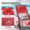 Sobuy | Zahrada Lounger | Sun Lounger s taškou | Červená židle červená | OGS28-R