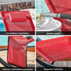 Sobuy | Zahrada Lounger | Sun Lounger s taškou | Červená židle červená | OGS28-R