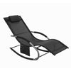 Sobuy | Zahrada Lounger | Sun Lounger s taškou | Zámek židle černá | OGS28-SCH
