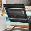 Sobuy | Zahrada Lounger | Sun Lounger s taškou | Zámek židle černá | OGS28-SCH