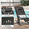 Sobuy | 2-set Garden Lounger | Sun Lounger s taškou | Palubní židle Beige | OGS28-mix2