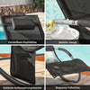 Sobuy | 2-set Garden Lounger | Sun Lounger s taškou | Palubní židle Beige | OGS28-mix2
