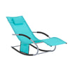 Sobuy | Zahrada Lounger | Sun Lounger s taškou | Lounge židle tyrkysová | OGS28-HB