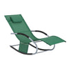 SoBuy Sonnenliege schaukel Liegestuhl für Gärten, Höfe 63x87x150cm Dunkelgrün OGS28-WD