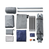 SoBuy | 7in1 Zelt Campingzelt | 1 Person | Outdoor | Feldbett | Hellgrau | 193x160x86cm | OGS32-HG