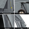 SoBuy | 7in1 Zelt Campingzelt | 1 Person | Outdoor | Feldbett | Hellgrau | 193x160x86cm | OGS32-HG