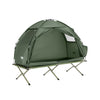 SoBuy | 3in1-Zelt Campingzelt Einzelzelt Outdoor Feldbett Grün 193x160x86cm | OGS32-II-GR
