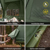 SoBuy 7in1 Zelt Campingzelt 2 Personen Outdoor Feldbett Grün 193x188x145cm OGS32-L-GR