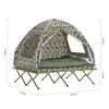 SoBuy | faltbar 4in1-Zelt | Camping Set | Feldbett mit Zelt Schlafsack | 2 Person | Tarnfarbe | OGS32-L-TN