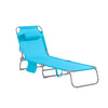 Sobuy | Plážová Lounger | Zahrada Lounger | Sun Lounger skládací | Modrá | OGS35-B