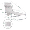 Sobuy | Plážová Lounger | Zahrada Lounger | Sun Lounger skládací | Beige | OGS35-MI