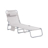 Sobuy | Plážová Lounger | Zahrada Lounger | Sun Lounger skládací | Beige | OGS35-MI
