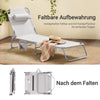 Sobuy | Plážová Lounger | Zahrada Lounger | Sun Lounger skládací | Beige | OGS35-MI