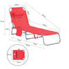 Sobuy | Plážová Lounger | Zahrada Lounger | Sun Lounger skládací | Červená | OGS35-R