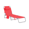 Sobuy | Plážová Lounger | Zahrada Lounger | Sun Lounger skládací | Červená | OGS35-R