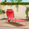 Sobuy | Plážová Lounger | Zahrada Lounger | Sun Lounger skládací | Červená | OGS35-R
