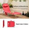 Sobuy | Plážová Lounger | Zahrada Lounger | Sun Lounger skládací | Červená | OGS35-R