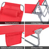 Sobuy | Plážová Lounger | Zahrada Lounger | Sun Lounger skládací | Červená | OGS35-R