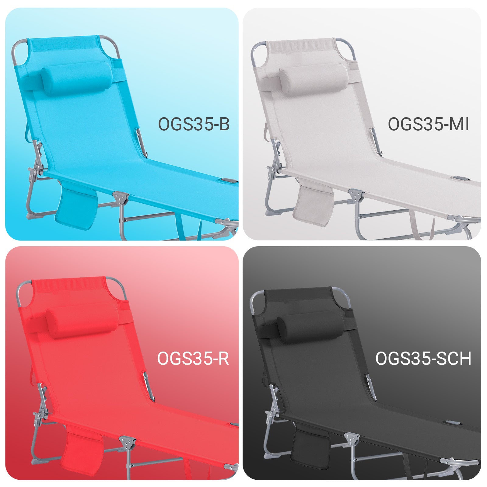 Vorverkauf | SoBuy | Gartenliege | Sonnenliege klappbar | Schwarz | OGS35-SCH