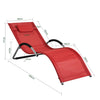 Sobuy | Zahrada Lounger | Sluneční Lounger | Červená židle červená | OGS38-R