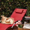 Sobuy | Zahrada Lounger | Sluneční Lounger | Červená židle červená | OGS38-R