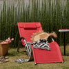 Sobuy | Zahrada Lounger | Sluneční Lounger | Červená židle červená | OGS38-R