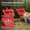 Sobuy | Zahrada Lounger | Sluneční Lounger | Červená židle červená | OGS38-R