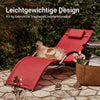Sobuy | Zahrada Lounger | Sluneční Lounger | Červená židle červená | OGS38-R