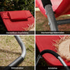 Sobuy | Zahrada Lounger | Sluneční Lounger | Červená židle červená | OGS38-R