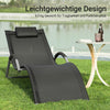 Sobuy | Zahrada Lounger | Sluneční Lounger | Zámek židle černá | OGS38-SCH