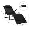 Sobuy | Zahrada Lounger | Sun Lounger skládací | Zámek židle černá | OGS45-SCH