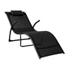 Sobuy | Zahrada Lounger | Sun Lounger skládací | Zámek židle černá | OGS45-SCH