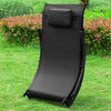 Sobuy | Zahrada Lounger | Sun Lounger skládací | Zámek židle černá | OGS45-SCH