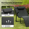 Sobuy | Zahrada Lounger | Sun Lounger skládací | Zámek židle černá | OGS45-SCH