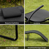 Sobuy | Zahrada Lounger | Sun Lounger skládací | Zámek židle černá | OGS45-SCH