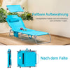 Sobuy | Sun Lounger se střešním oknem Zahrada Lounger | Skládací Lounger Modrá | OGS48-B