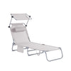 Sobuy | Sun Lounger se střešním oknem Zahrada Lounger | Skládací Lounger Beige | OGS48-MI