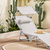 Sobuy | Sun Lounger se střešním oknem Zahrada Lounger | Skládací Lounger Beige | OGS48-MI