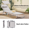 Sobuy | Sun Lounger se střešním oknem Zahrada Lounger | Skládací Lounger Beige | OGS48-MI