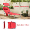 Sobuy | Sun Lounger se střešním oknem Zahrada Lounger | Skládací Lounger Červená | OGS48-R