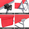 Sobuy | Sun Lounger se střešním oknem Zahrada Lounger | Skládací Lounger Červená | OGS48-R