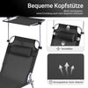 Sobuy | Sun Lounger se střešním oknem Zahrada Lounger | Skládací Lounger Černá | OGS48-SCH