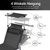 Sobuy | Sun Lounger se střešním oknem Zahrada Lounger | Skládací Lounger Černá | OGS48-SCH