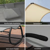 Sobuy | Showkelle pro 2 osoby | Sun Lounger s rolemi Zahradní postel se střešním oknem OGS50 Hg