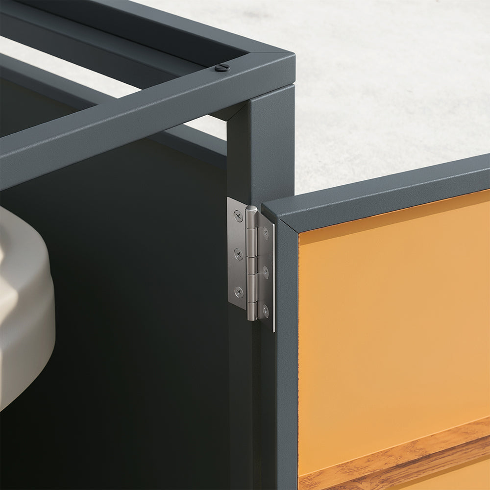 SoBuy | Mülltonnenboxen | Mülltonnenbox 2er 240l abschließbar | Dark Gray | 134×80×116 cm | OGS64-N