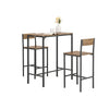 SoBuy | Bartisch mit 2 Hockern | Bartisch set | 3-teilig | OGT03-XL