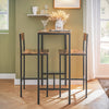 SoBuy | Bartisch mit 2 Hockern | Bartisch set | 3-teilig | OGT03-XL