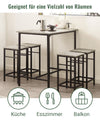 SoBuy | Bartisch mit 4 Hockern | Bartisch set | 5-teilig | OGT11-HG