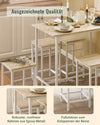 SoBuy | Bartisch Set | 5-teilig | Esstisch | Bistrotisch mit 4 Stühlen | Sitzgruppe | OGT11-WN